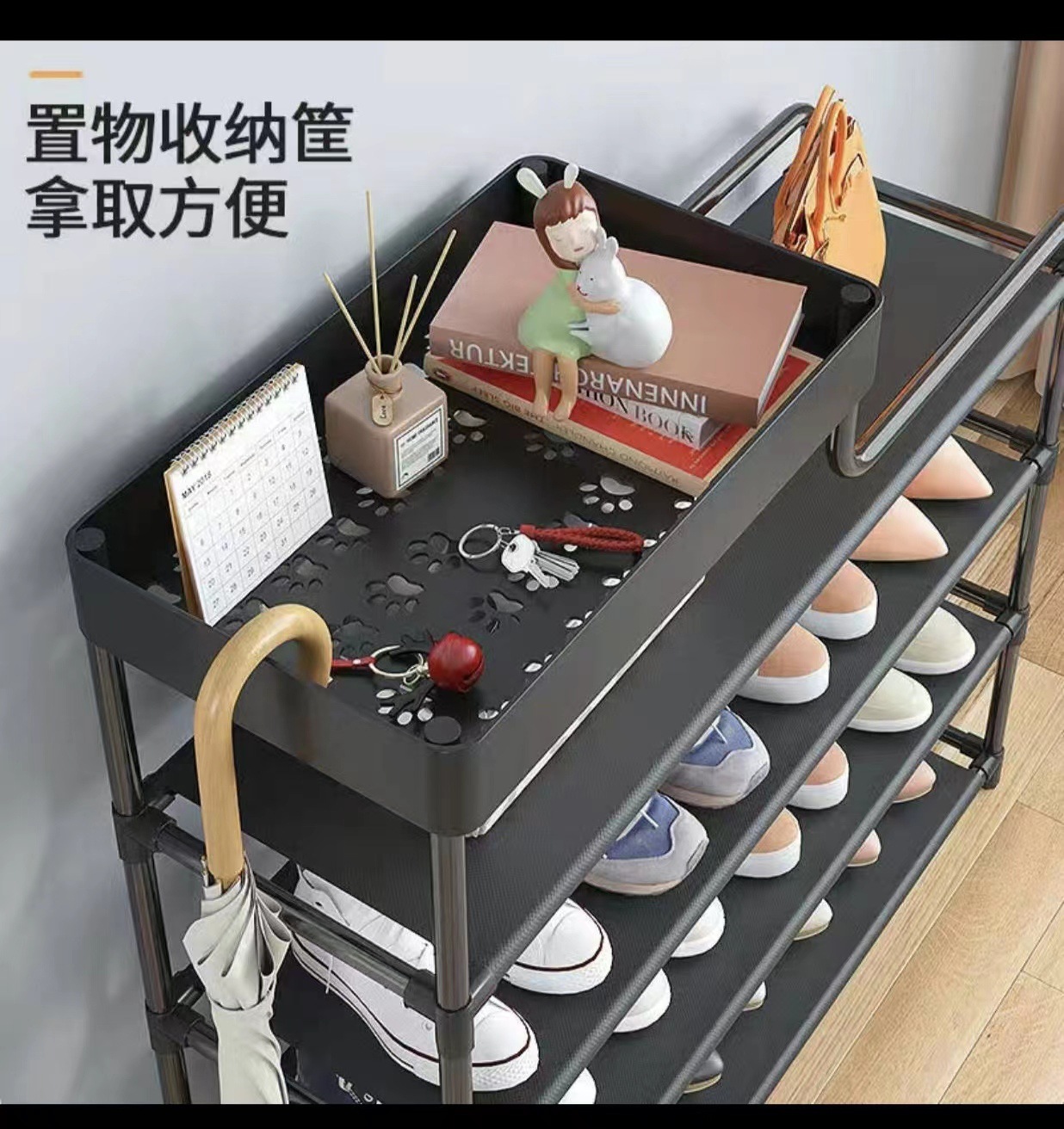 鞋柜多功能多层鞋架子防尘家用门口进门收纳柜鞋子出租房收纳神器详情1