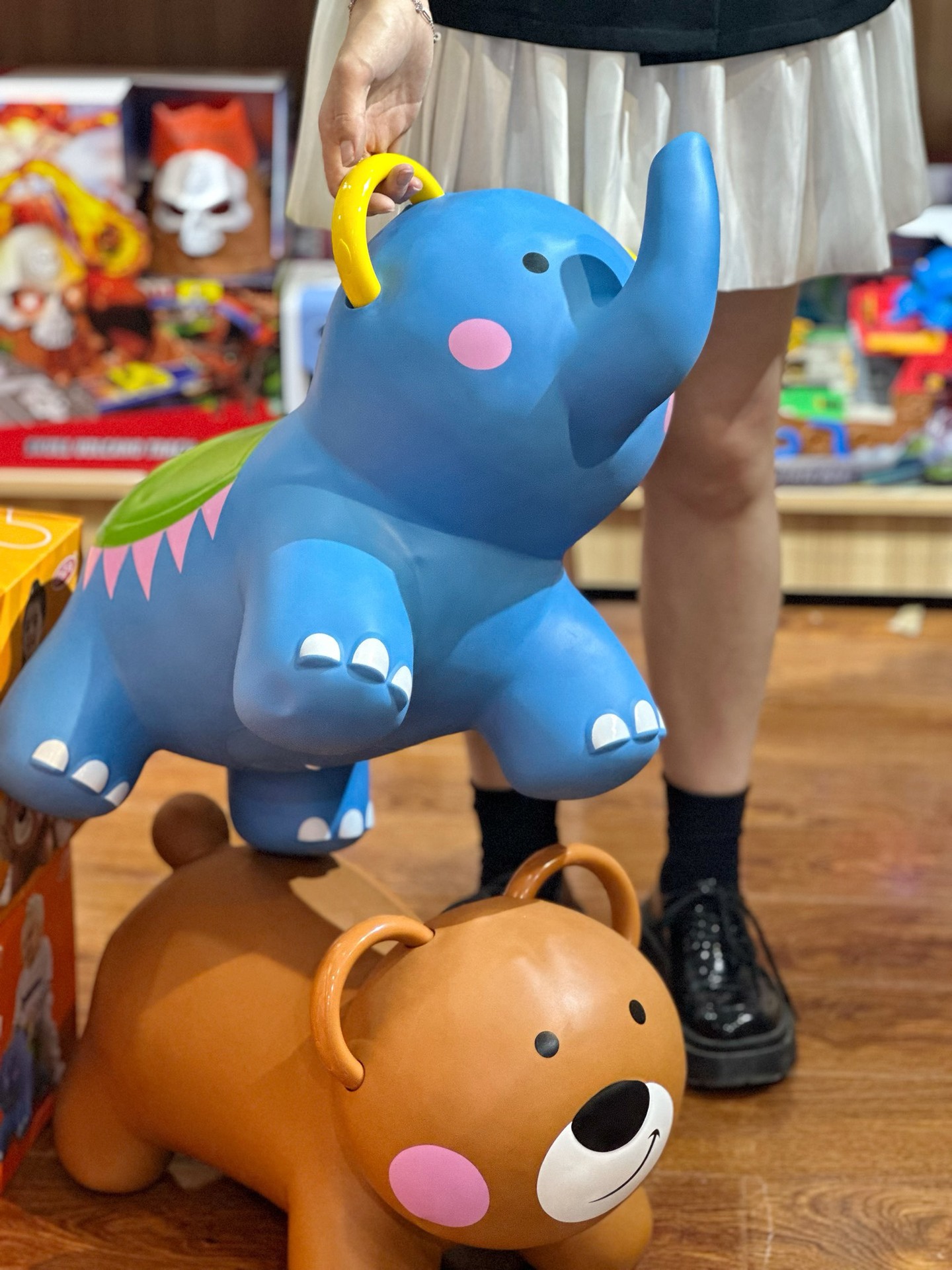 跨境儿童充气跳跳马小熊小象加大加厚赠打气筒男女孩软球类玩具详情1