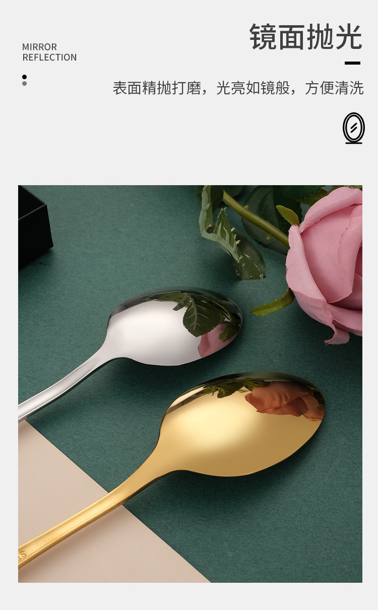 跨境亚马逊不锈钢餐具套装 便携式创意西餐具刀叉勺吸管组合礼品详情9