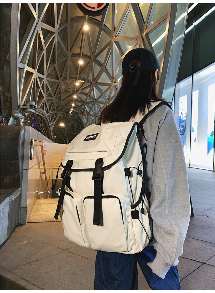 2022新款书包初高中大学生书包工装韩版简约大容量双肩背包详情31