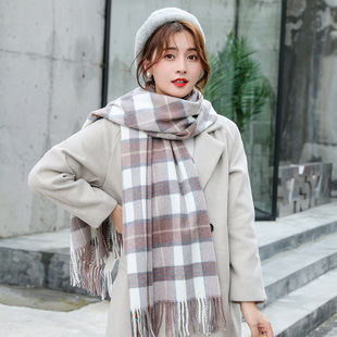 围巾女冬季纯色仿羊绒棉麻大红围巾加厚柔软保暖披肩一件代发批发定制LOGO厂家直销详情20