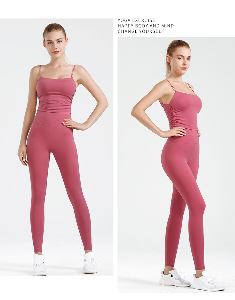 Yoga pants for women: High-waisted, hip-lifting, elastic compression, nude feel, tight-fitting sports pants, quick-drying running training, and outerwear fitness pants pic 56