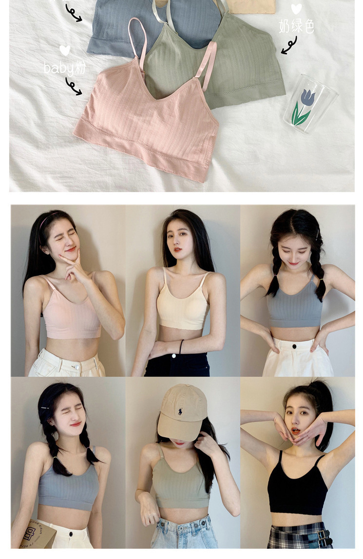 Wholesale of threaded, rims, one-piece converging, fixed cup underwear for girls, beautiful back, chest wrap and base layer sports vests pic 3
