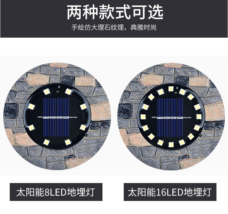 Cross-border bestsellers: Solar resin ground lamps, solar simulation stone lamps, outdoor rainproof courtyard landscape lamps pic 10