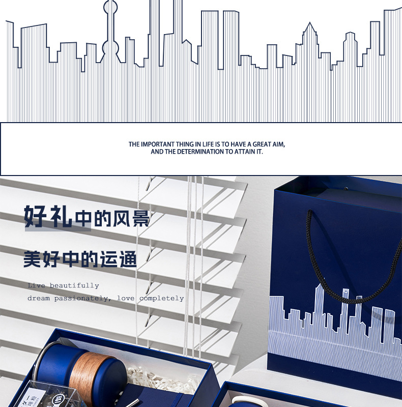 Customized logo sets for company event business gifts, practical coffee cups and gift boxes for customers and employees at the opening pic 7