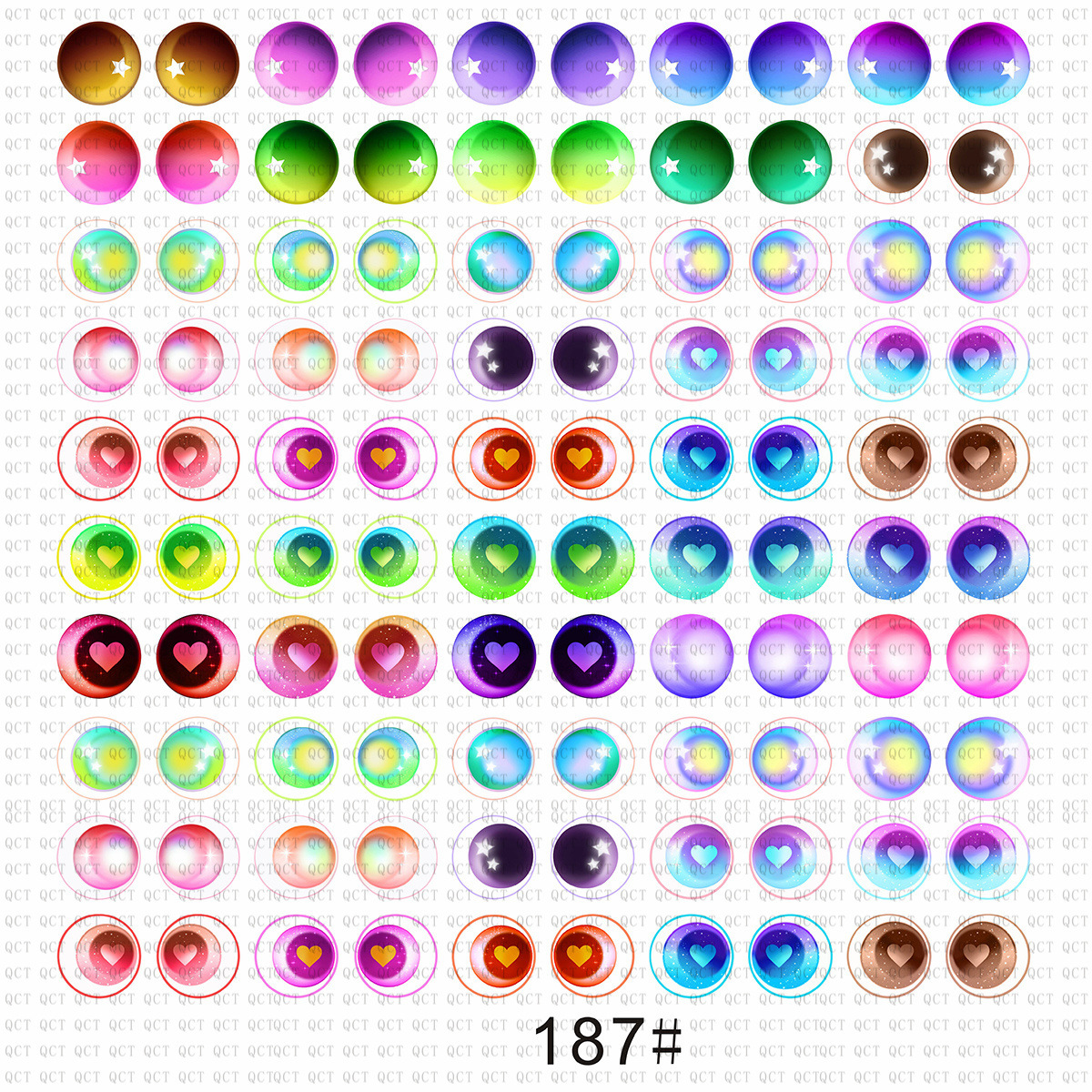 玩偶玩具芭比玻璃眼睛动漫卡通潮玩公仔diy饰品仿真玻璃眼珠眼片详情9