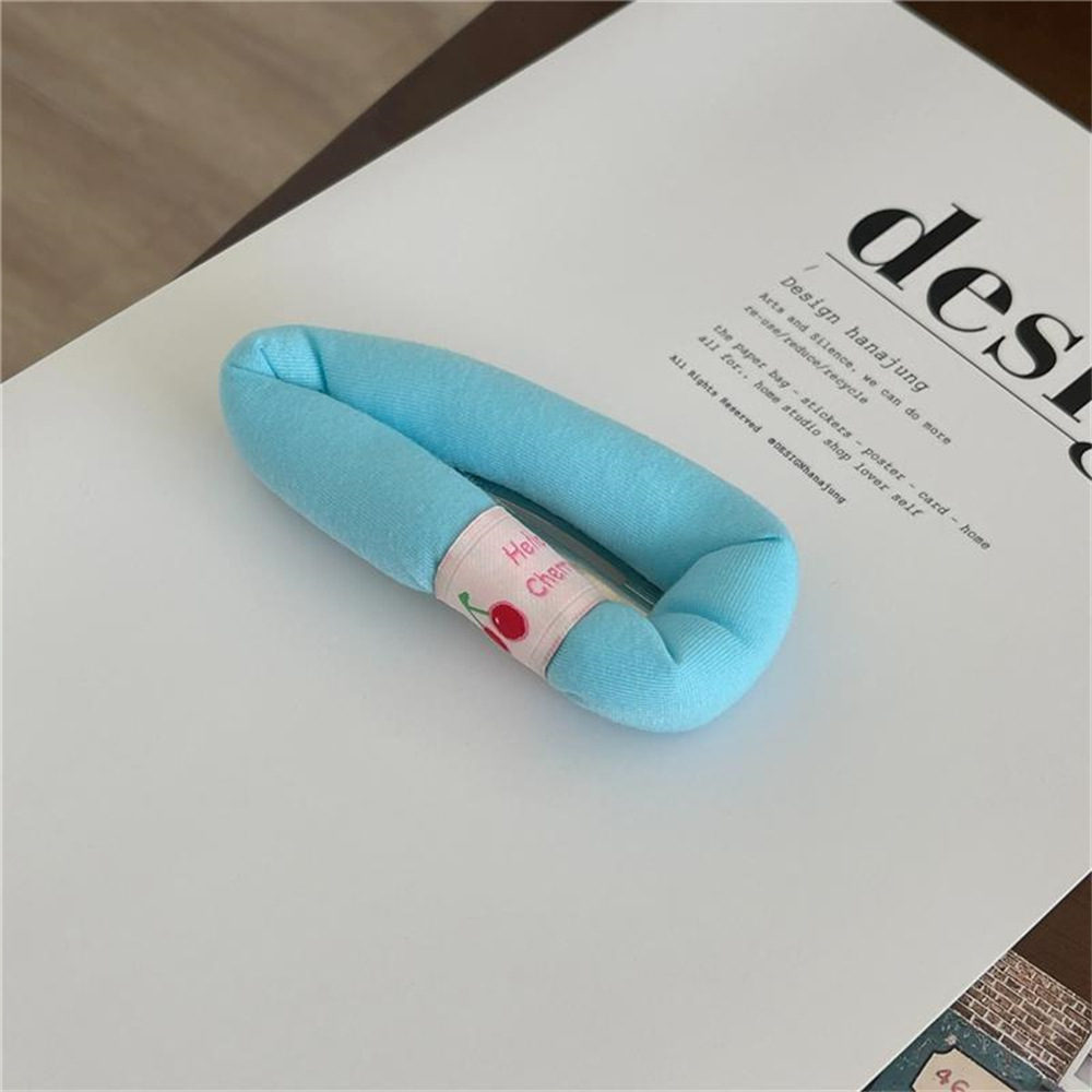 Cream-colored puffy sponge hair clips, cute large bangs clips, BB clips, makeup clips, hair clip edge clips, and teenage hair accessories pic 25