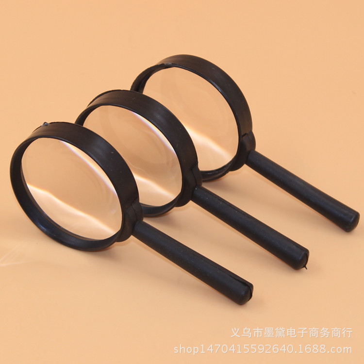 Glass lens straight handle magnifying glass, magnifying glass for elderly people reading newspapers, student teaching, 40, 50, 60, 75, 90, 100 pic 5