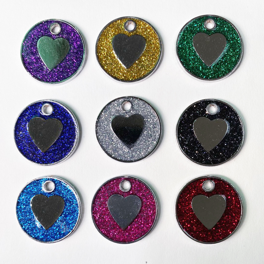 New heart-shaped laser-engraved nameplate, pet dog identity tag, anti-loss pet dog collar accessory, pet jewelry pendant pic 1