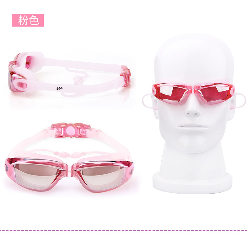 Factory direct sales of high-definition waterproof and anti-fog swimming goggles for men and women, large-frame electroplated adult swimming goggles and swimming eye protection glasses wholesale pic 40
