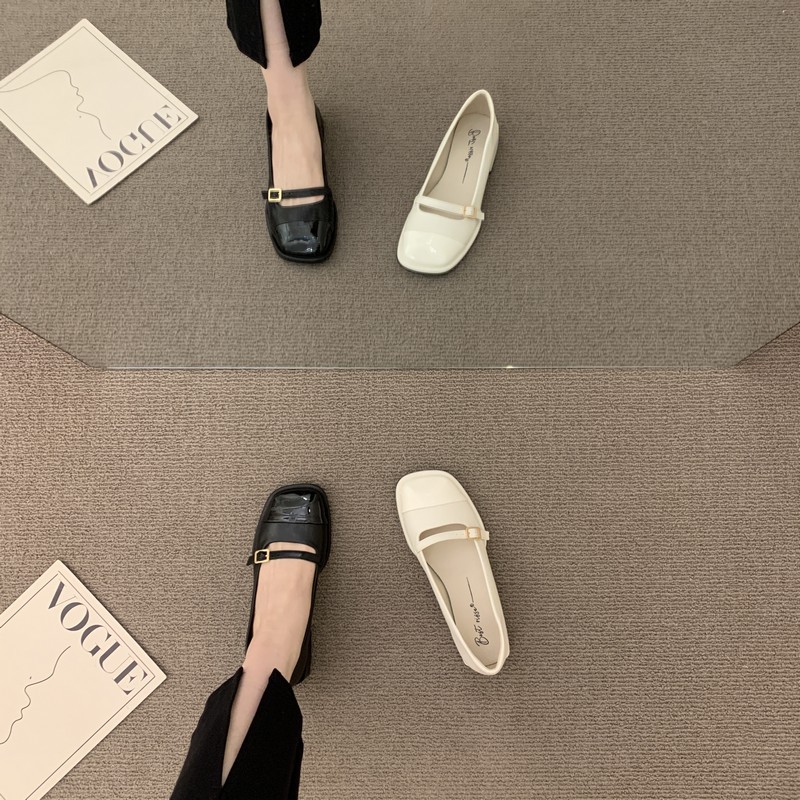 法式复古晚晚风玛丽珍方头小皮鞋女鞋子2023新款通勤百搭低跟单鞋详情4