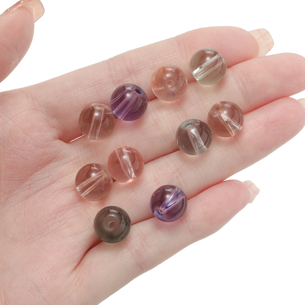 8mm glass beads, transparent crystal beads, round beads, loose beads, diy accessories, high-transparency glass beads, hand-strung beads and matching beads pic 18