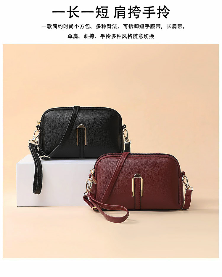 软皮妈妈包女2025新款时尚韩版简约单肩挎包女士手提包详情5