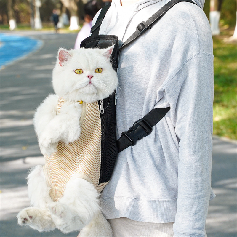 狗狗猫咪双肩包 宠物背包外出便携网布透气背包中小型犬用品批发详情24