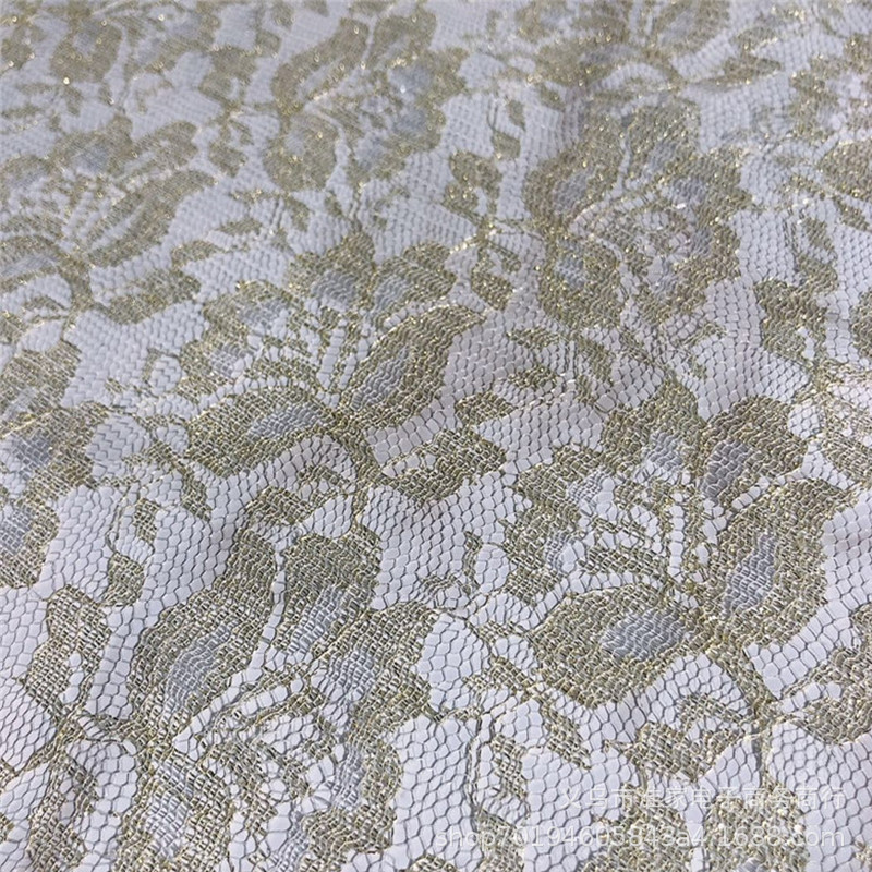 Factory direct sales, available in stock for gold thread lotus lace, gold thread fabric, lace headwear and accessories, handcrafted backgrounds pic 9