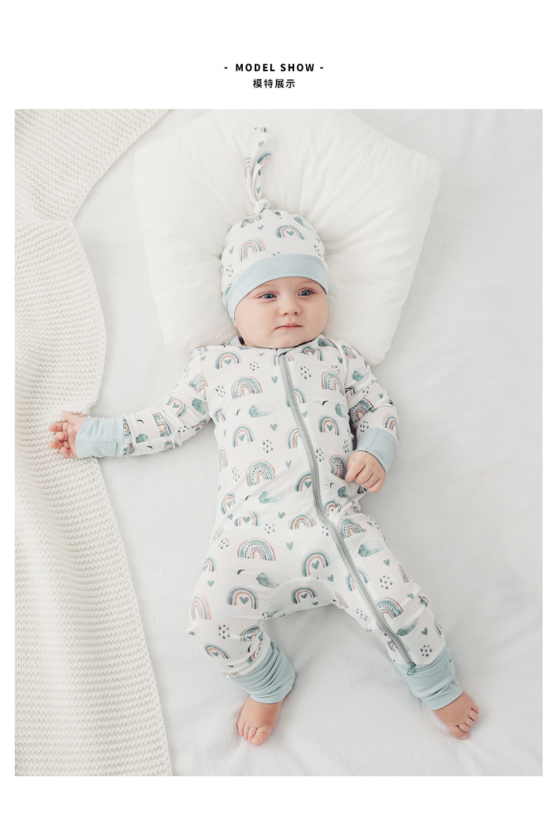 聚升服装外贸bamboo竹纤维宝宝连体衣春秋长袖双拉链婴儿睡衣爬服详情19
