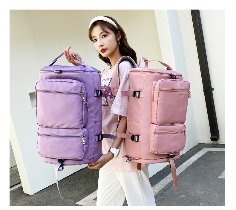 网红旅行包爆款行李包大容量手提干湿分离军训露营双肩包厂家批发详情23