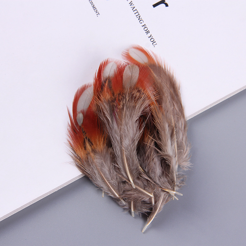 厂家批发珍珠鸡毛彩色羽毛 服装DIY手工工艺品饰品耳环材料野鸡毛详情24