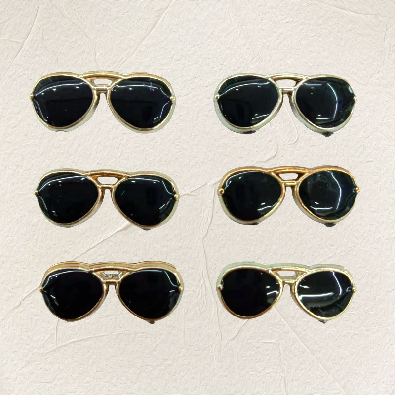新款树脂眼镜diy手工饰品滴油工艺品配件mini太阳镜玩偶配饰零件详情7