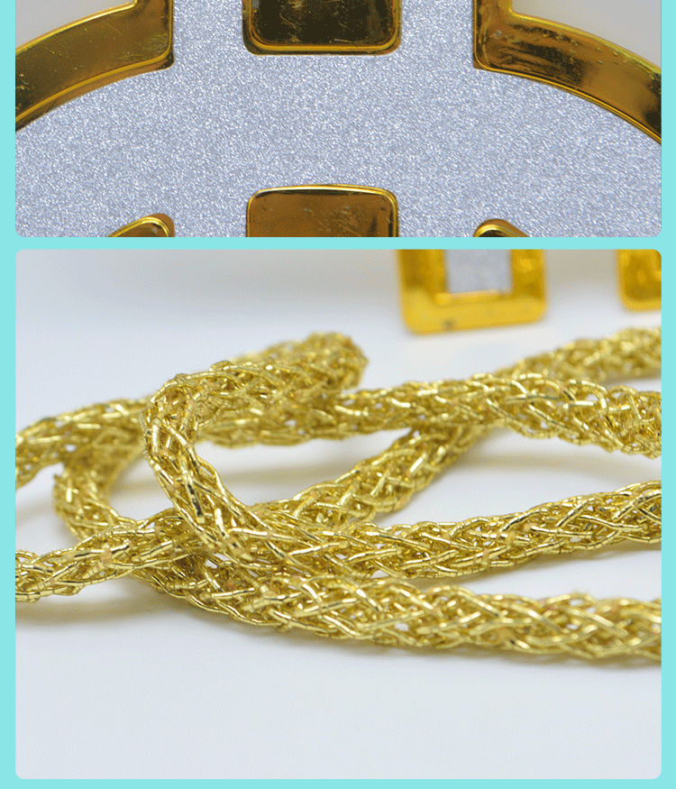 万圣节道具 外贸出口 塑料电镀美金项链 夜店潮流项链 大美金项链详情4