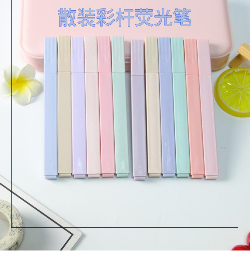 12-color notebook pen, creative stationery, student key point marking pen pic 2