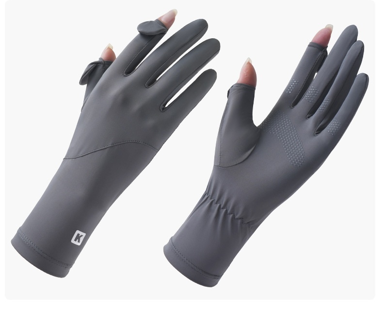 防晒手套女D291夏季防滑防紫外线加长护腕可触屏冰丝骑行防晒手套详情26