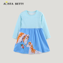 24秋季新品女童卫衣欧美风格针织棉卡通印花圆领儿童运动衫详情13