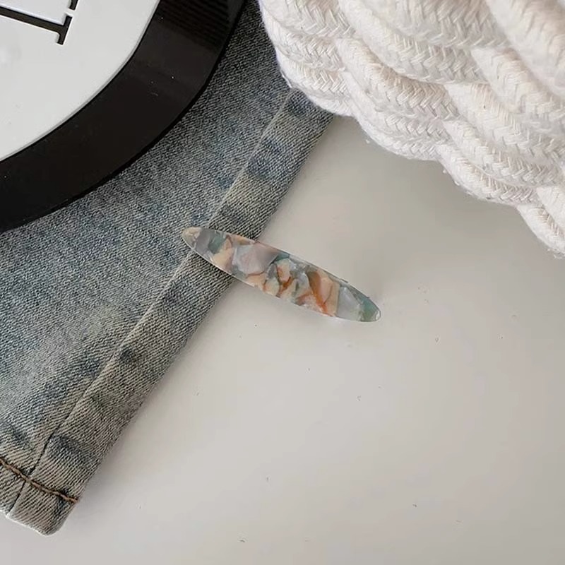 韩国醋酸一字发夹高级感简约复古前额刘海夹碎发卡头饰侧边鸭嘴夹详情7