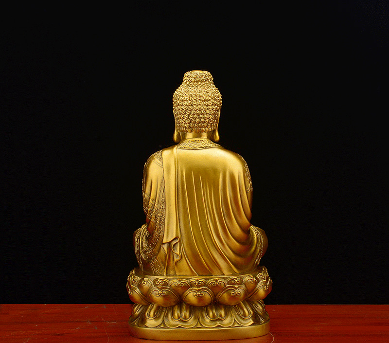 纯铜三宝佛像释迦牟尼阿弥陀佛药师佛摆件工艺品佛堂供奉掌柜推荐详情19