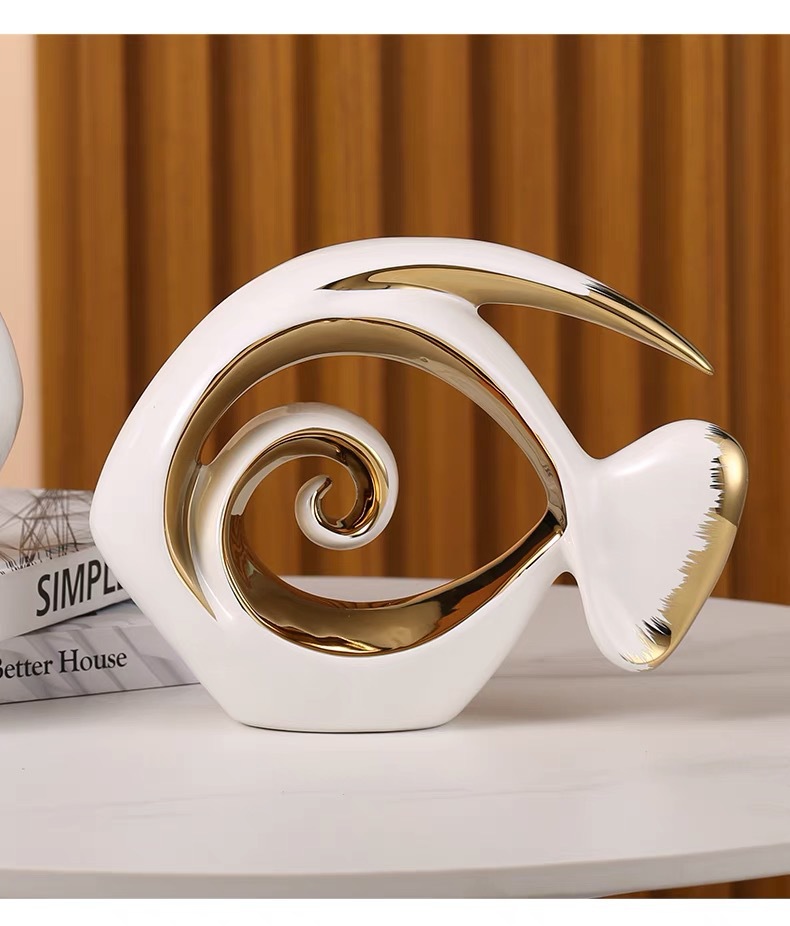 Creative light luxury fish-themed ceramic decorative items, soft furnishings, TV cabinets, bookcases, entrance hall, home, housewarming gifts pic 5