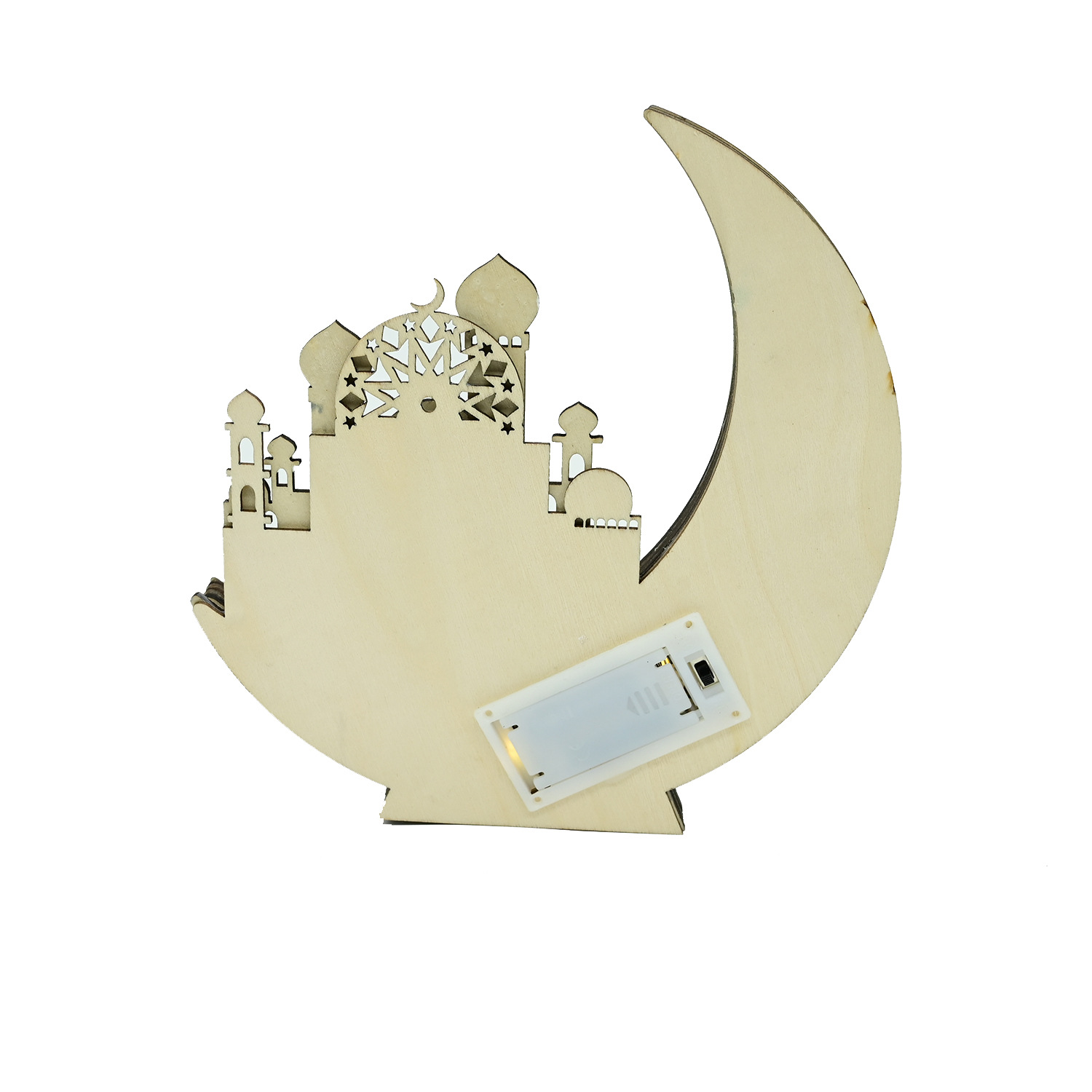 新款穆斯林LED立体木质城堡摆件 伊斯兰古尔邦节装饰品摆饰详情22