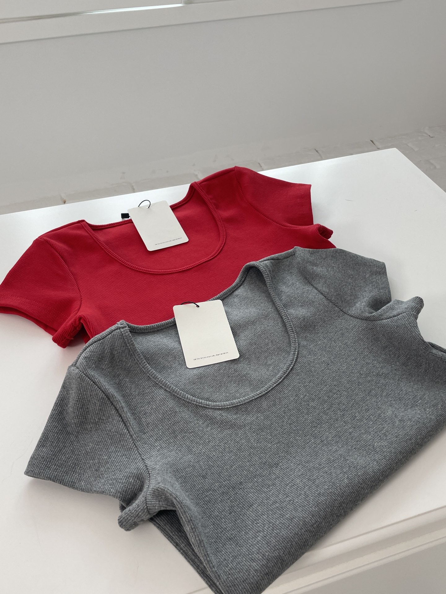 Solid color basic round-neck fitted short-sleeved T-shirt for women, Korean-style Dongdaemun ins simple and casual base layer g*d pic 12