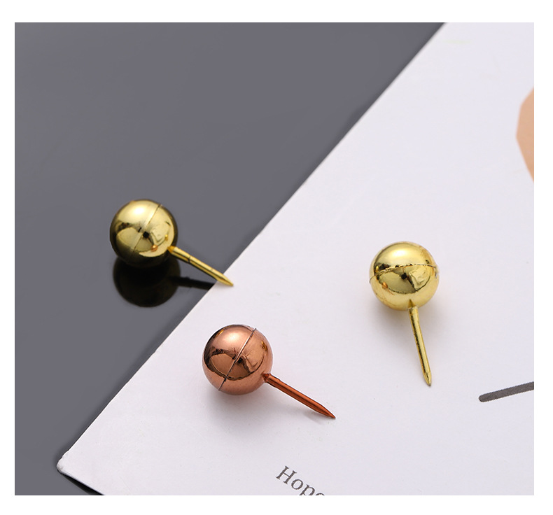 Cross-border direct power supply, rose gold-plated Earth nail box set, cork board imitation gold picture nail, InS-style photo wall nail pic 7