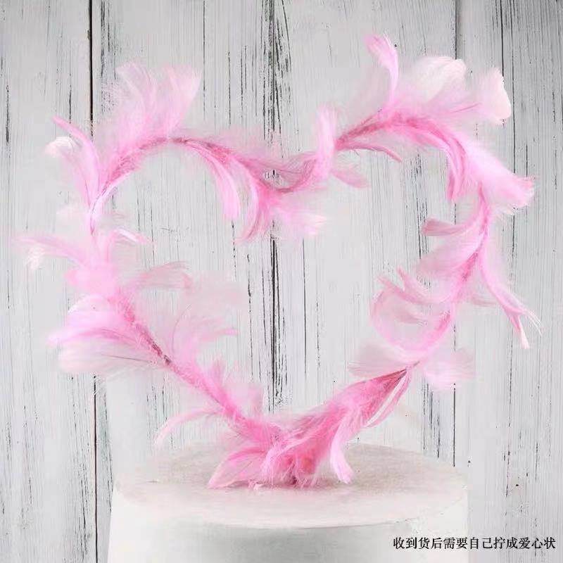 DIY feather cake decoration plugin with luminous colorful feather wreath, versatile fairy feather wreath pic 16
