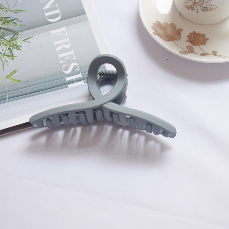 复古亚克力发夹盘发抓夹大号简约磨砂发卡女韩版后脑勺鲨鱼夹发抓详情27