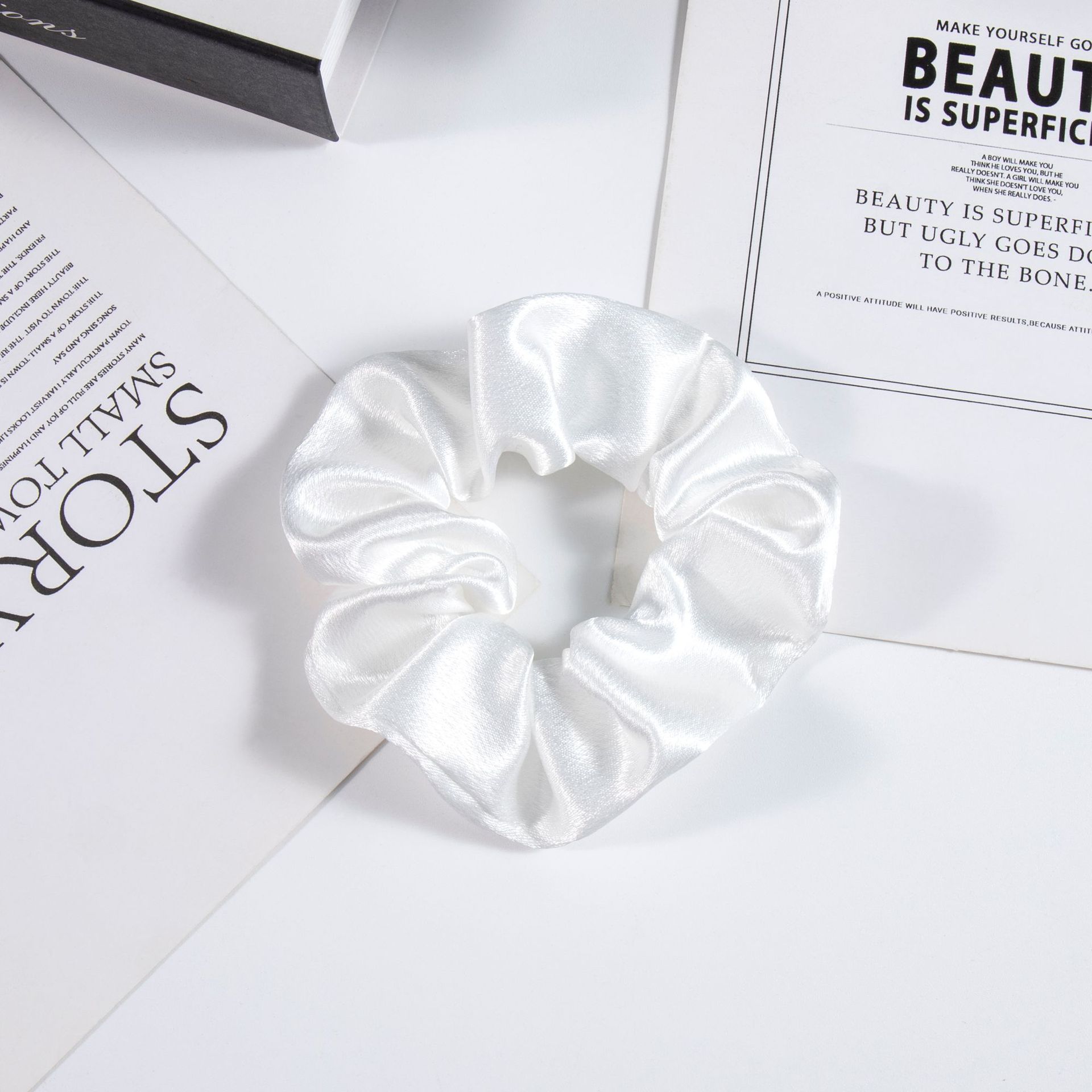 National trend series, retro solid color high-quality large intestine hair band, large intestine ring headwear, large rubber band pic 26