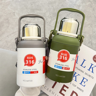 户外旅游大容量水壶巨无霸保温杯316食品级不锈钢学生水杯子批发详情13