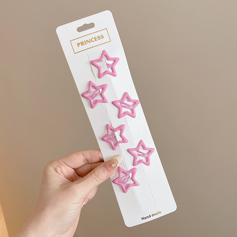 可爱星星Y2K发夹女侧边夹刘海bb夹子发卡儿童彩色卡子侧边夹头饰详情10