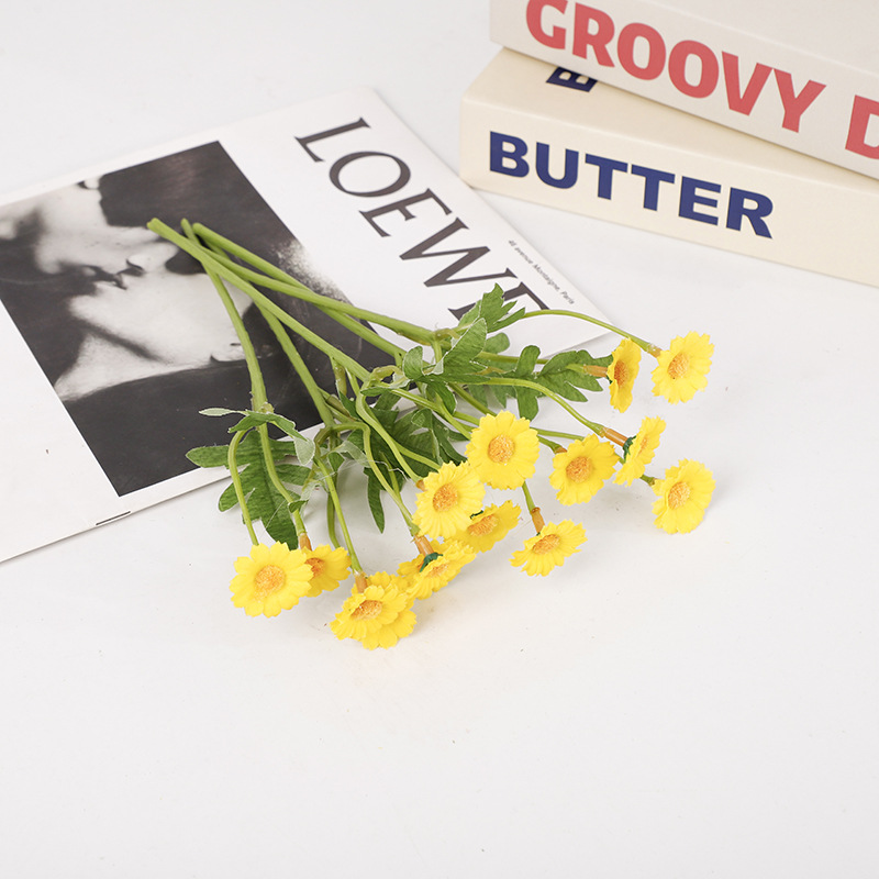 新款11头仿真小雏菊ins网红小清新雏菊仿真花假花 家居桌面装饰仿详情6