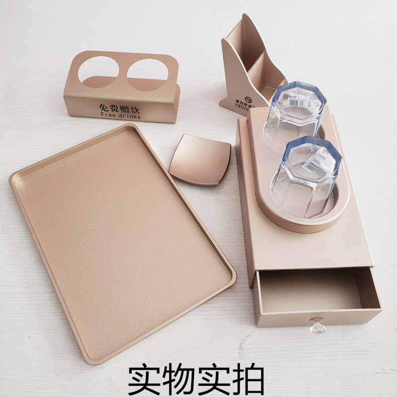 Hotel supplies, room storage box, five-piece set, toothbrush box, complimentary drink rack, remote control rack, soap dish tray, toiletries box pic 15