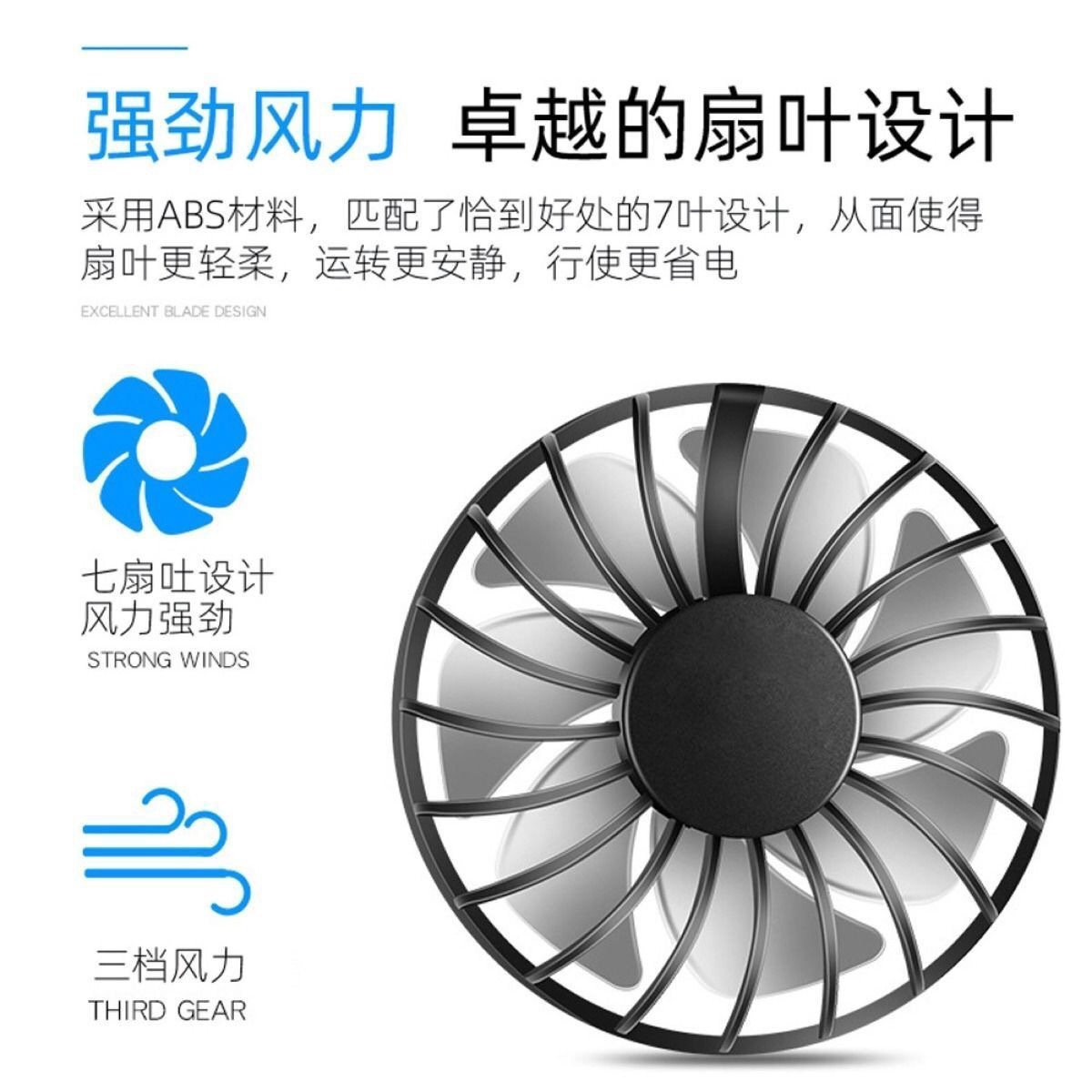 Mini handheld cartoon USB charging fan for hanging neck, Douyin Internet celebrity lazy dormitory, one-piece consignment pic 2