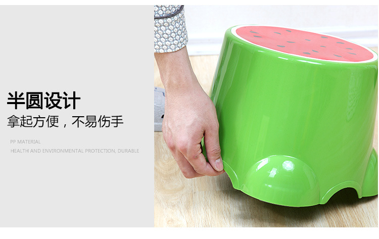 Watermelon fruit stool, thickened plastic baby cartoon low stool, children's kindergarten stool, anti-slip, free shipping, cute pic 13