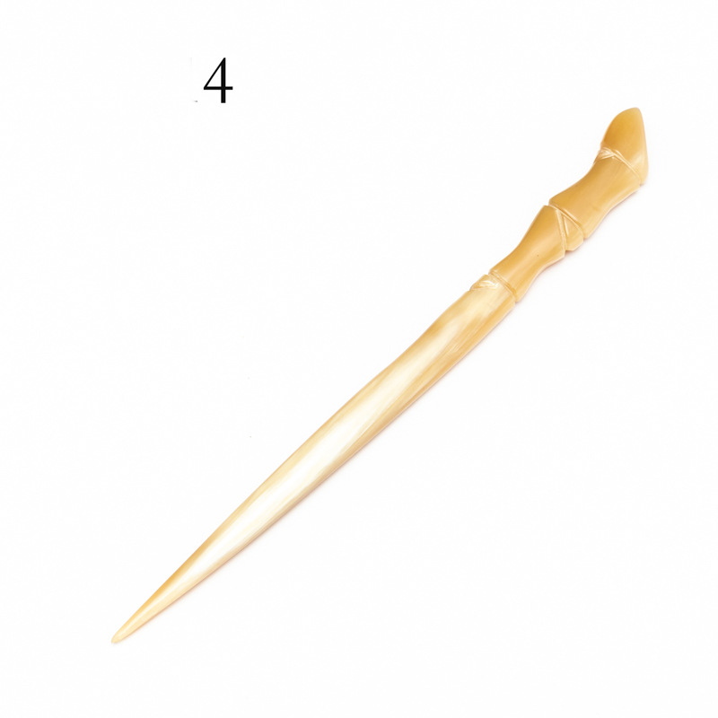 经典牛角发叉发饰 天然女式黄牛角发簪 手工打磨牛角簪子厂家直销详情26