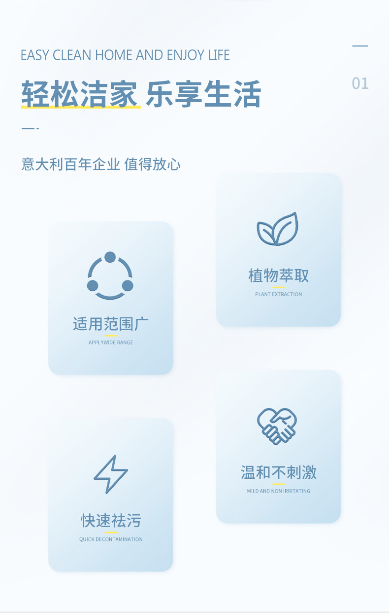意大利进口大公鸡头四件套礼盒送人礼袋装洗洁精清洁剂洗衣液套装详情2