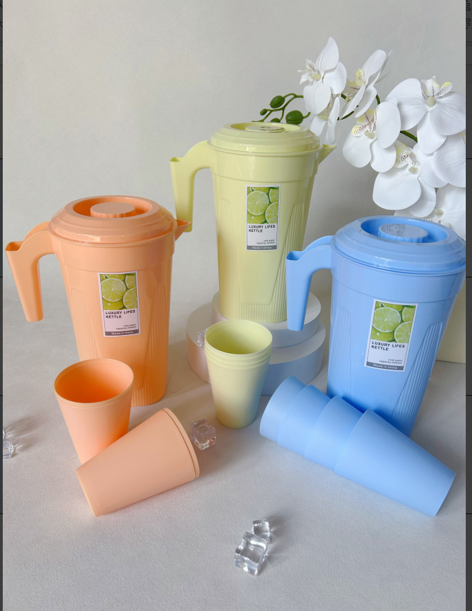 New plastic cold water bottle with large capacity for household tea brewing, measuring pot, milk tea shop cold water bottle with scale, commercial use pic 4