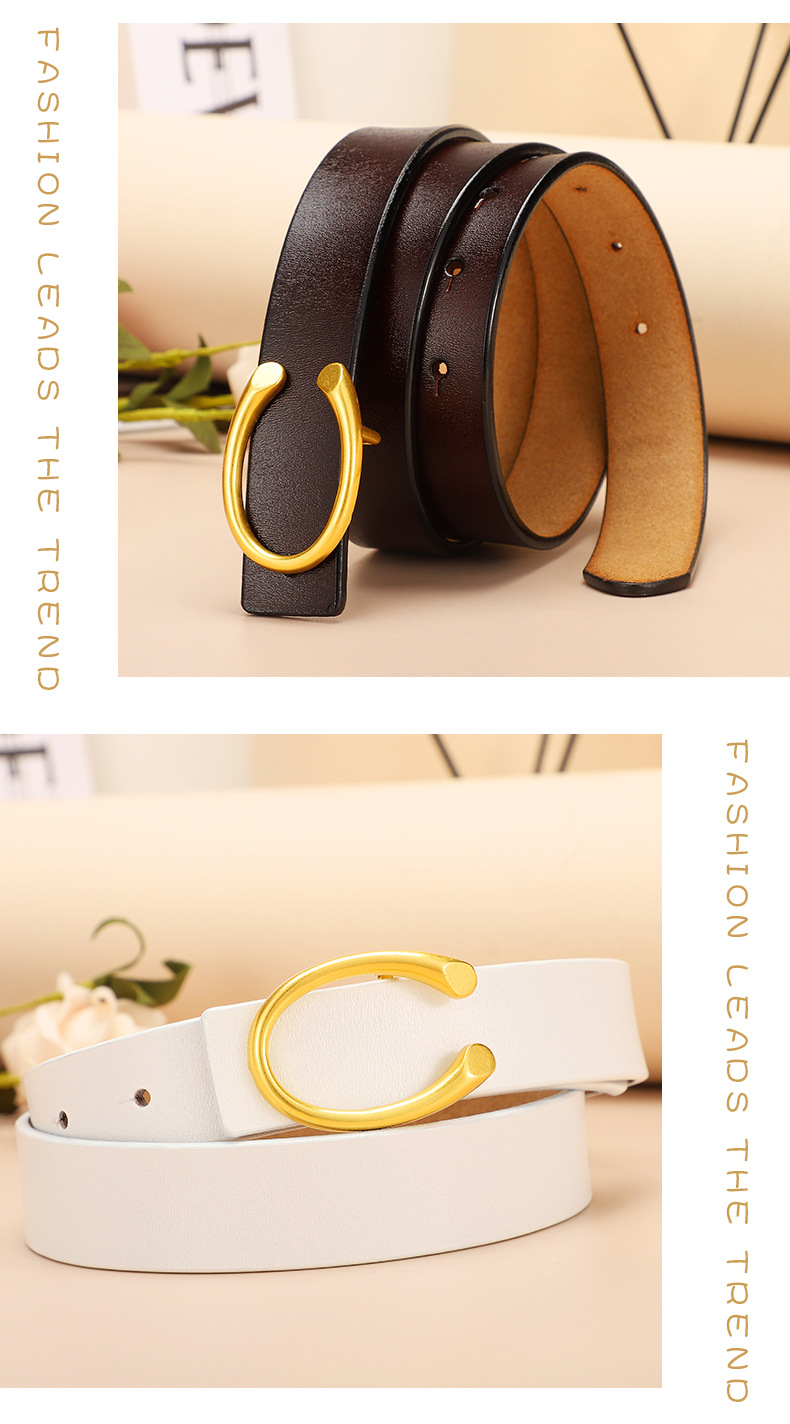 皮带真皮仿古C字扣精致腰带女百搭装饰裤腰带裙子厂家批发腰带女详情13