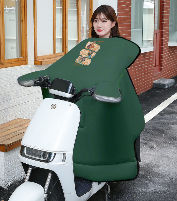 日系简约骑行防风被摩托车电动车通用挡风被冬季加厚保暖防风罩详情5