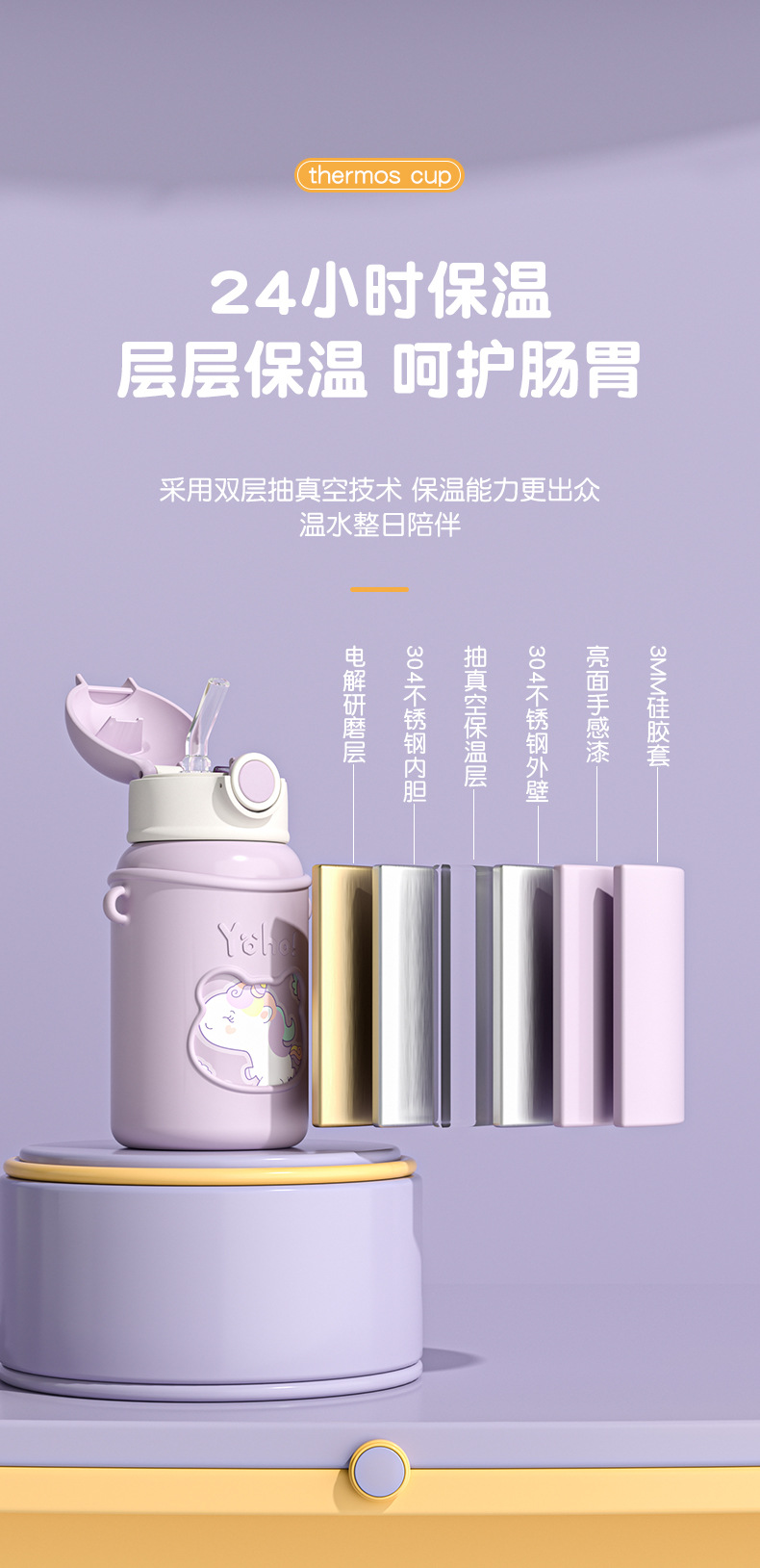 秋冬保温杯316儿童可爱杯子吸管小学生上学男女高颜值壶宝宝水杯详情11