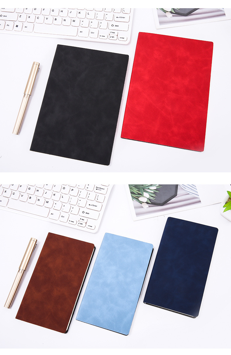 Customized b5 business wholesale notebook set, student planner soft leather gift, a5 notebook custom logo pic 27