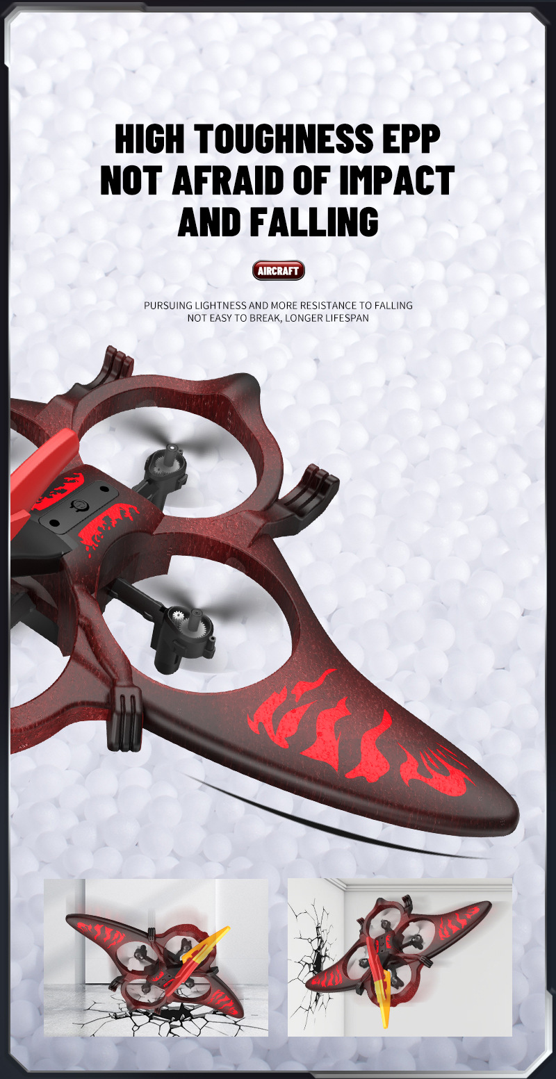 翼龙泡沫飞机人机带灯光飞行器战斗机儿童遥控飞机玩具批发详情7